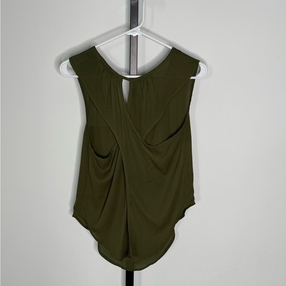 Necessary Clothing Asymmetrical Green Sleeveless Tank Top - Picture 3 of 3